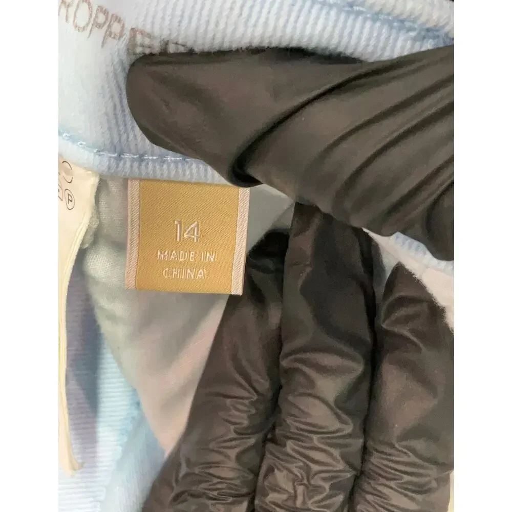 Michael Kors Izzy Cropped Skinny Jeans Light Baby Blue Stretch Pants Sz. 14